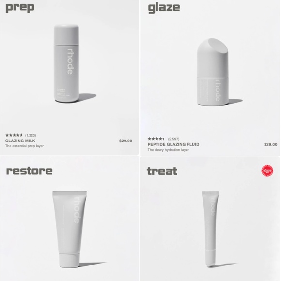 rhode skin - THE 4 ESSENTIALS (prep, glaze, restore, treat) - Picture 1 of 5